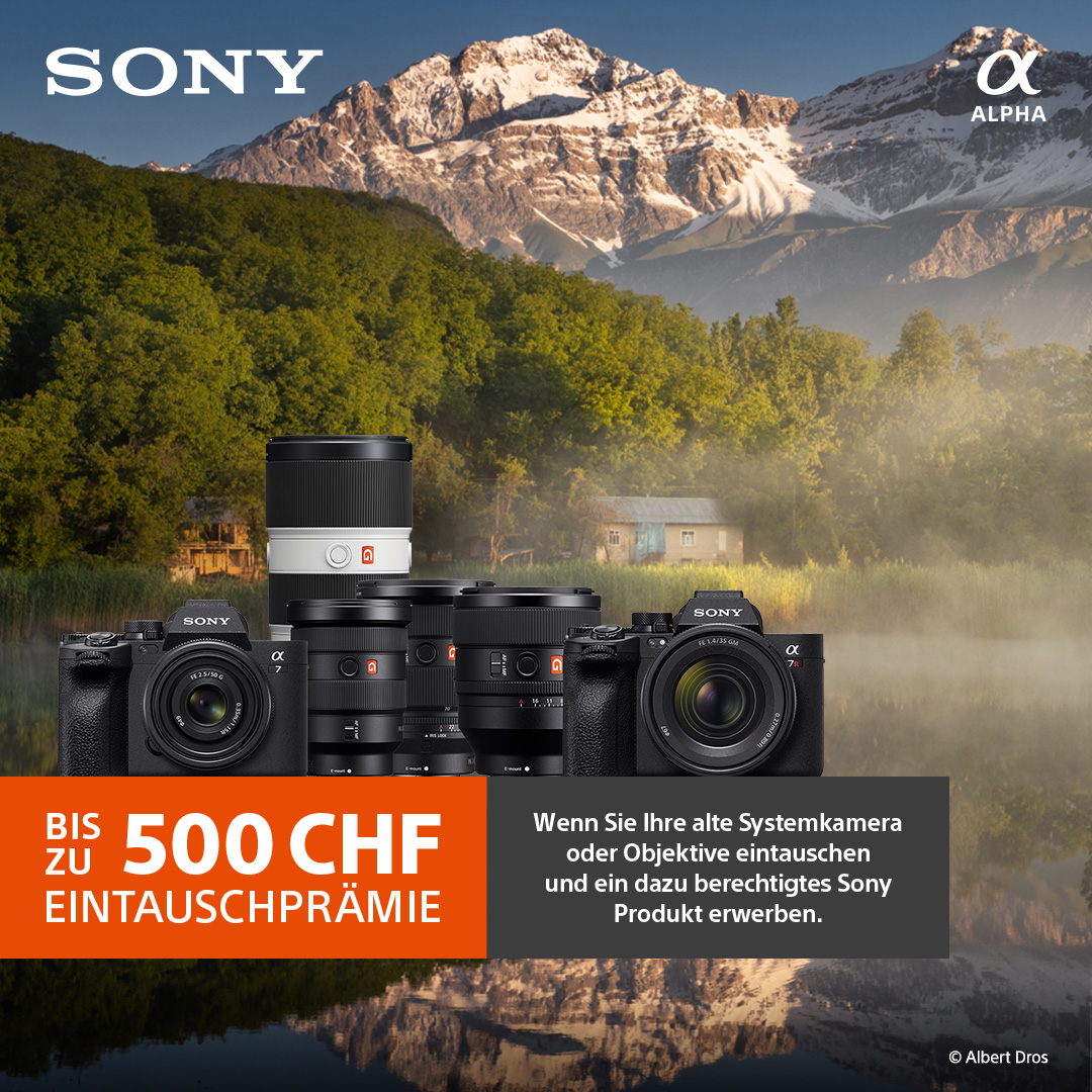 Sony Eintauschprämie – Profitieren Sie von bis zu CHF 500.00 Rabatt